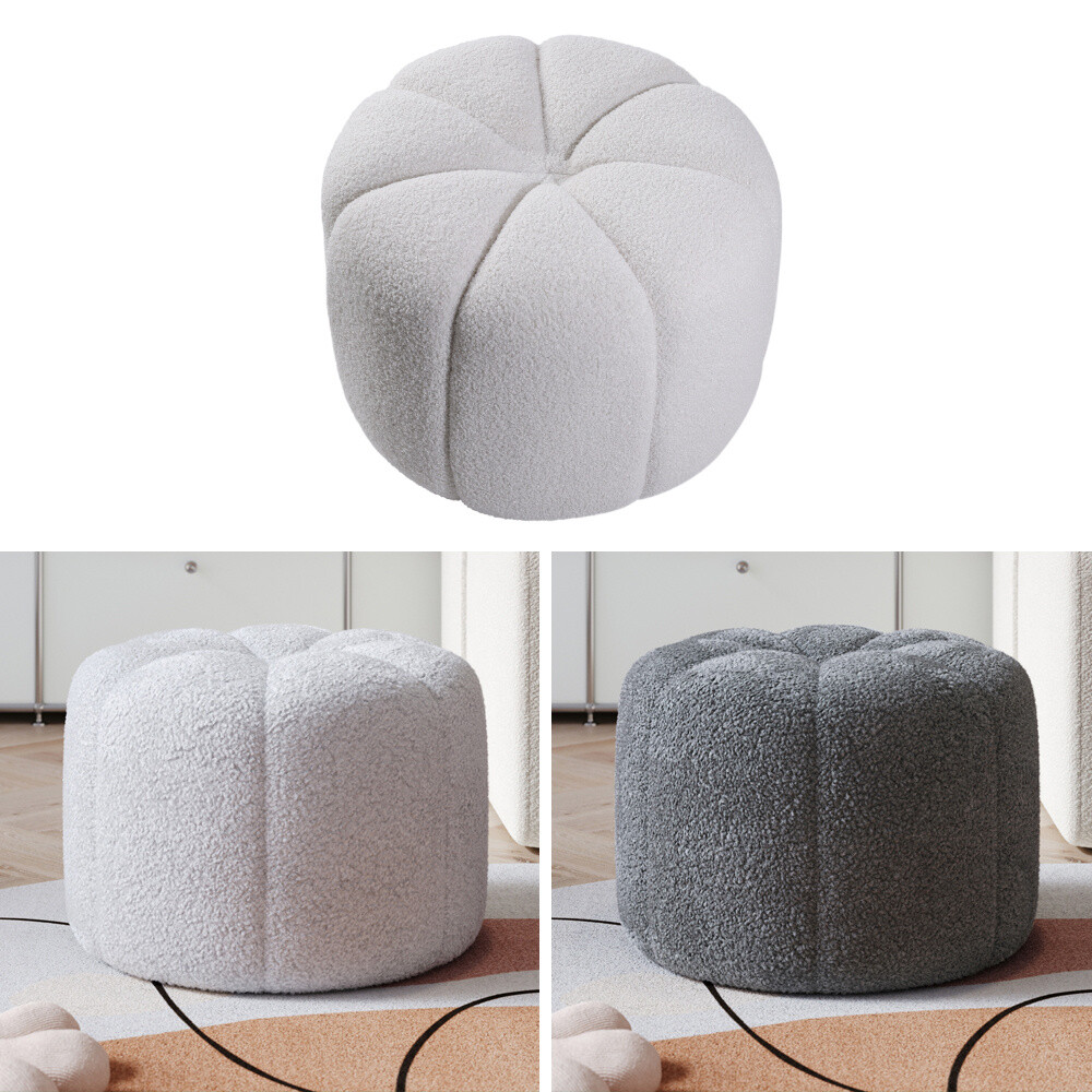 Round Padded Stool Soft Pouffe Foot Rest Living Room Sofa Side Footstool  Chair