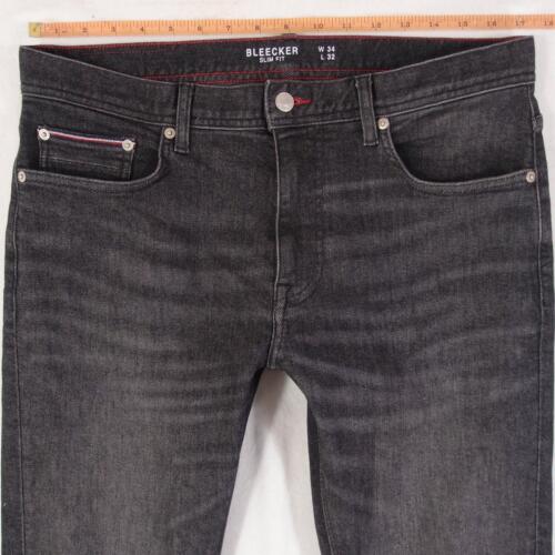 Jeans homme Tommy Hilfiger BLEECKER stretch gris droit mince W33 W34 L32 - Photo 1/9