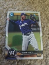 KORRY HOWELL 2018 BOWMAN DRAFT CARD BDC-61 BREWERS (FIRST ROOKIE CHROME)