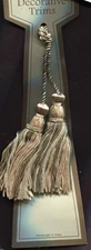 PEACH SAGE IVORY CHAIR TIE 4" TASSELS 22" CORD LOT OF 2