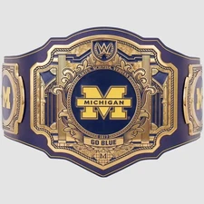 Michi-gan Wolverines Championship Title Belt Football Replica Size 2mm Brass