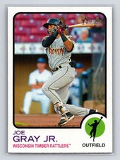 2022 Topps Heritage Minor League #28 Joe Gray Jr. Wisconsin Timber Rattlers Card