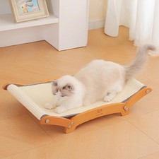 Extra-Larger Sisal Cat Scratcher Bed, Durable Cat Scratching Post with Hammoc...
