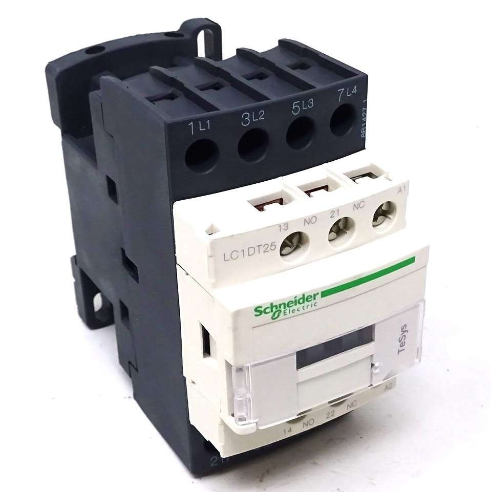 Contactor LC1DT25P7 Schneider 4P (4NO) 1NC + 1NO Aux 230VAC 25A 5.5kW