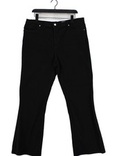 NYDJ Women's Jeans UK 22 Black Cotton with Spandex Flared