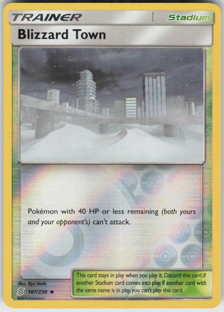 Reverse Holo Blizzard Town 187/236 Uncommon Unified Minds Near Mint