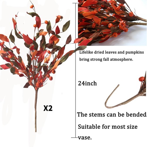 3PCS Fall Decor LED Lighted Branches Lights with Timer with Artificial Fall S... - Picture 4 of 8