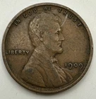 1909-P VDB Very Fine VF Lincoln Wheat Cent X-580
