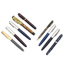 Vintage Parker 21 51 Duofold Lucky Curve Duovac Vacuum Pen Lot of 10 #X934-4