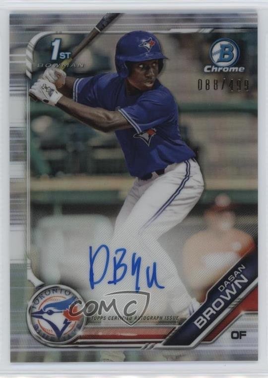 2019 Bowman Draft Chrome Pick Refractor 88/499 Dasan Brown #CDA-DB Auto e6p