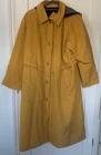Vintage Misty Harbor Original Trench Coat US Made Yellow Ochre Hooded Women's XL