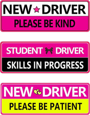 3Pcs New Driver Magnet for Car,Student Driver Magnet, Please Be Patient Student