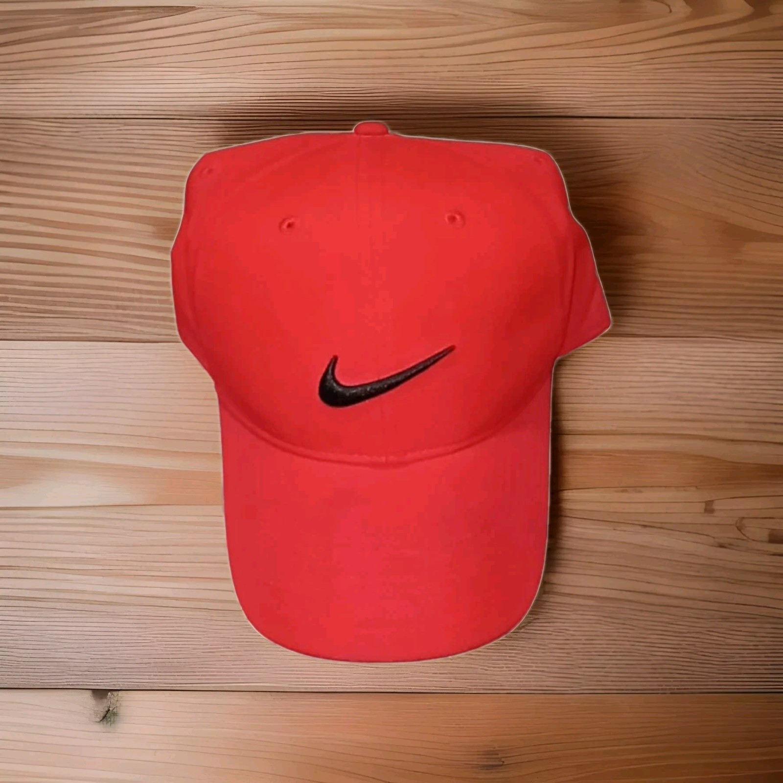 Nike Legacy91 Cap Hat Black Dri-Fit Swoosh Adjustable Red Moisture Wick Sports