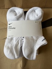 5 Nike Everyday No Show Socks White 6 Pack Women's 6-10 / Youth 5Y-7Y Lot Of 5