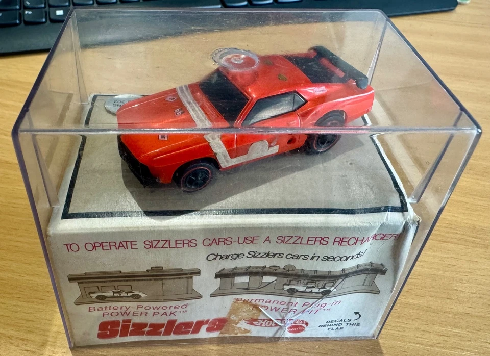 Scarce Hot Wheels Redlines Sizzlers Ford Boss Mustang Original Packaging No Res! - Image 2 of 4