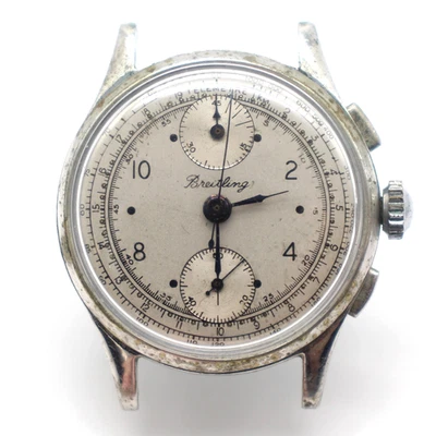 Breitling Ref. 178 After Market Venus 170 35mm Chronograph Steel Watch W-419