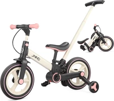 Toddler Bike with Push Handle for Kids 18-60 Months, 6 in 1 Foldable Push Bike w