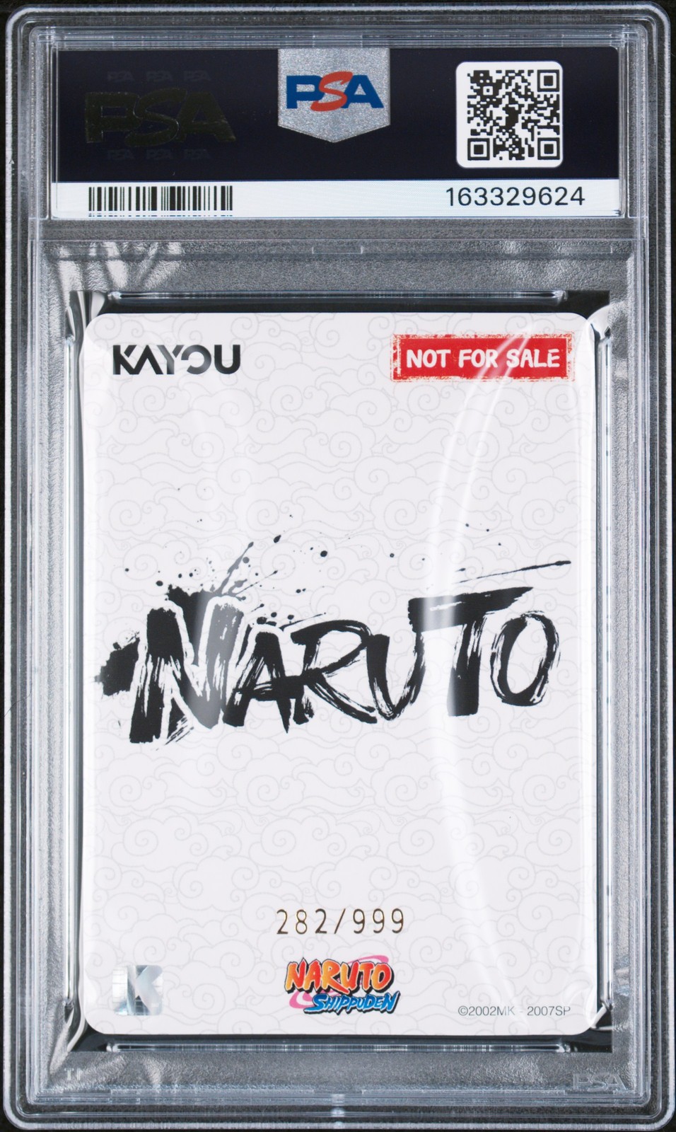2025 KAYOU NARTO US EXCLUSIVE-BOX TOPPER-SERIALIZED NARUTO UZUMAKI /999 PSA 10 view 2