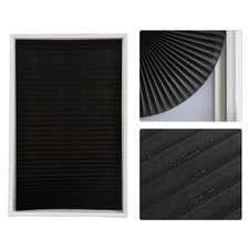 ABlackout Pleated Window Shades Window Blind Blackout Light Block Cordless Black