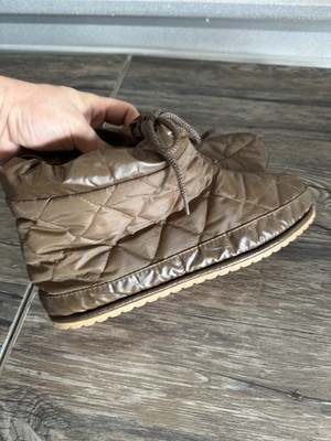 Vintage Tent Booties Eastern Mountain Sports Puffer Camp Slippers Mens 8-9