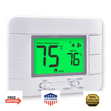 Garystat Non-Programmable Heat Pump Thermostat for House 2 Heat/1 Cool