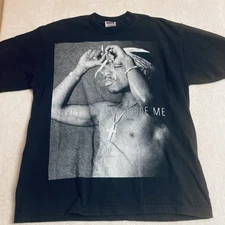 Tupac Shakur 2Pac T-Shirt Size Large Only God Can Judge Me Quote Big Graphic Rap