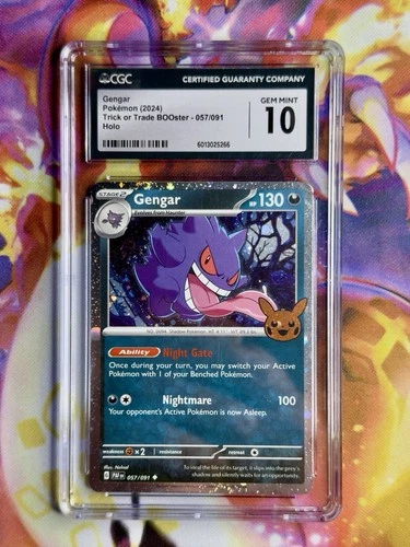 Pokémon Gengar 057/091 Trick or Trade 2024 Cosmos Holo CGC 10