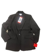 NWT Women's Black STEVE MADDEN Button Front Blazer Dress Jacket Medium