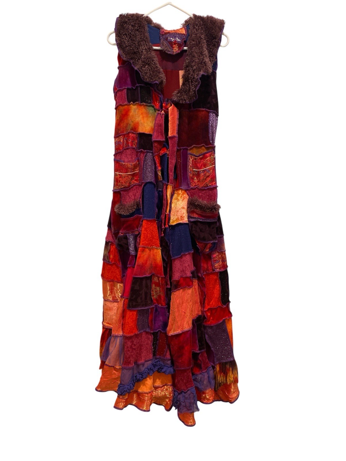 Patchwork Gypsy Sleevles Duster. Artsy/Festival/R… - image 1