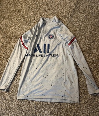 Jordan Paris Saint-Germain Soccer Jacket Gray Blue Size L Officially Licensed