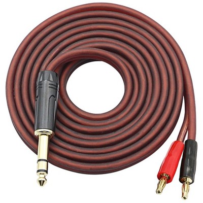 XMSJSIY 6.35mm 1/4 TRS to Banana Plug Speaker Cable, 3 2 meters, red 