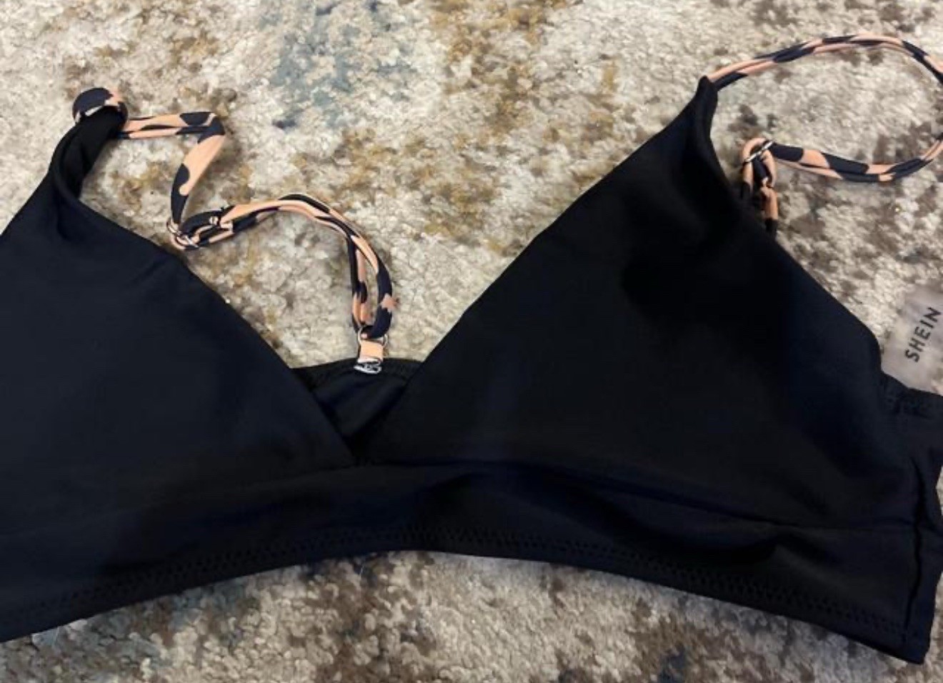 Women’s Solid Black Lightly Padded Leopard Print … - image 12