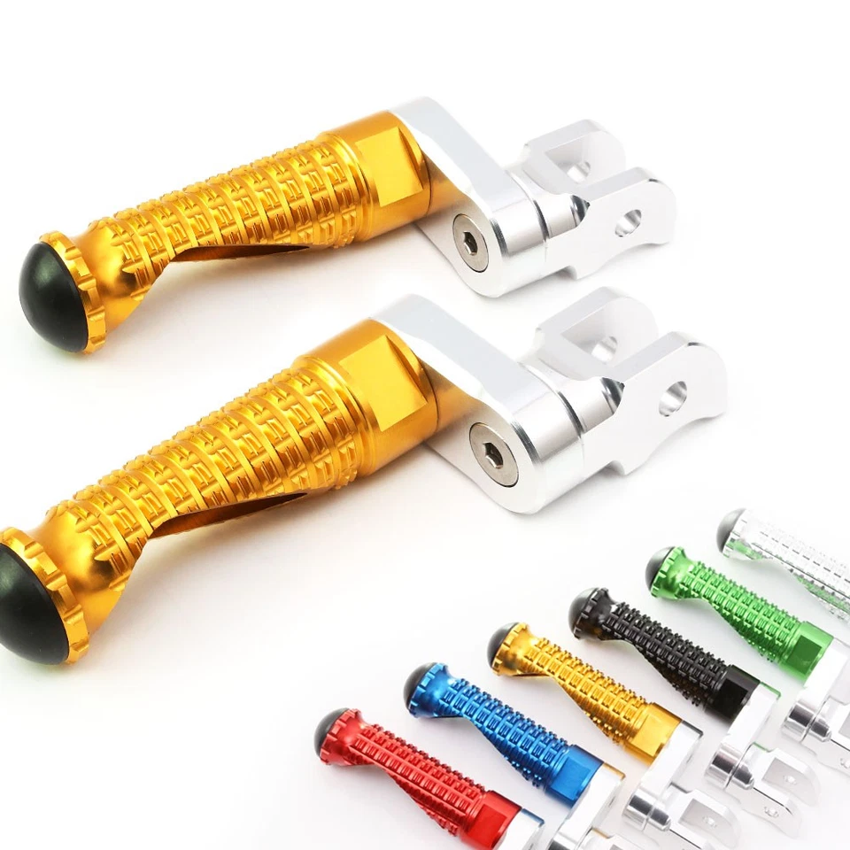 Clavijas de pie delanteras doradas elevables MPRO 1 pulgada para Suzuki GSXR 750 04 05 Foto 3 de 4