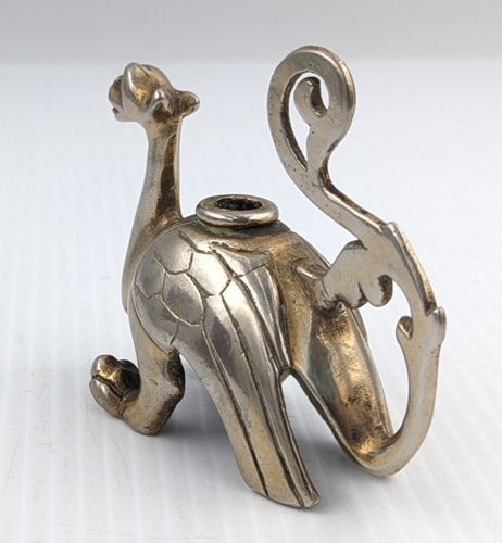 Vintage Griffin Dragon Mini Small Candle Holder Candlestick 4" - Picture 7 of 11