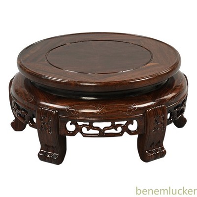 1Pc Chinese Retro Ebony Wood Solid Wood Ornament Vase Bracket Arts Crafts