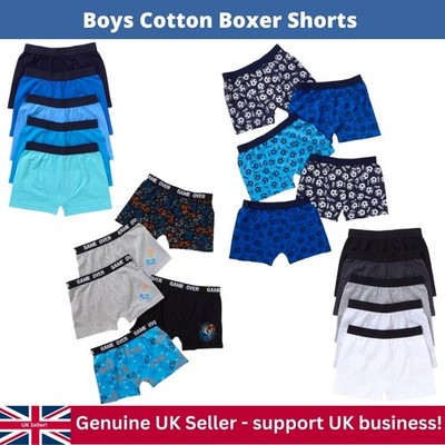 Jungen 5er Pack Trunks Boxershorts Slips Pants Gaming Fußball Back To School
