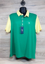 Image of WILLIAM MURRAY Men's Green Color Block Polo GOLF Shirt XL NEW MSRP $88