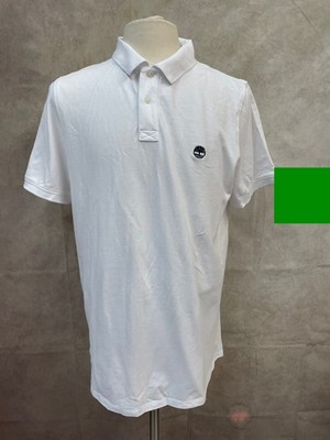 Timberland Regular Fit Men's White Polo Shirt Short Sleeve Size XL
