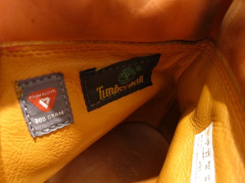 Timberland Men's Orange Primaloft Leather Boots Sz 7 EU 40 USED - Picture 9 of 24