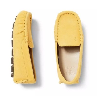 Janie & Jack Sz 4 Yellow Leather Driver Shoes Moccasin Loafers Summer Spring $69