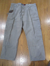 Wrangler Riggs Ranger Ripstop Cargo Carpenter Pants Dbl Knee Men  s 38x30 Ex Cond