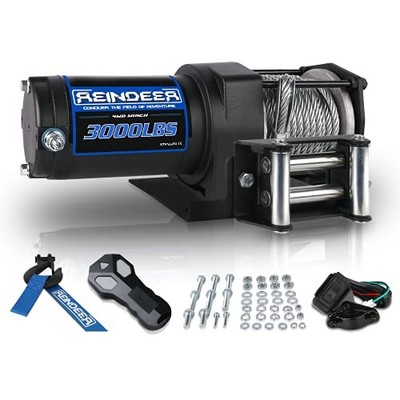  New 12V Winch 3000 lb Load Capacity Electric Winch Kit for 3000lb Steel Cable