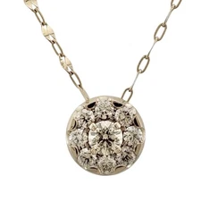 KASHIKEY Necklace K18 white gold diamond 0.25ct Adamas used