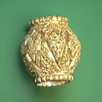 #ad 2.15g 22k Italian Yellow Gold Roundel Bead Charm With Diamond Cuts $350.00