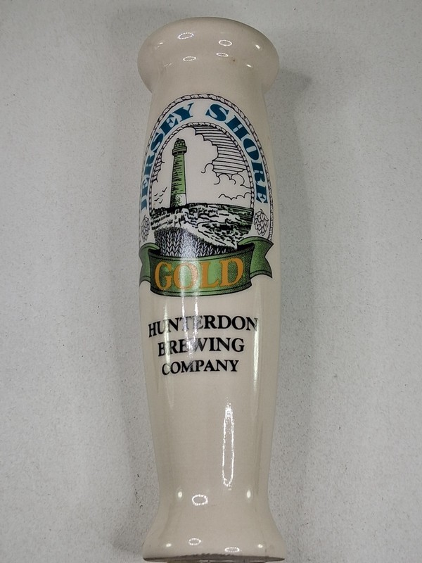 Jersey Shore GOLD Beer Ceramic Tap Handle Draft HUNTERDON