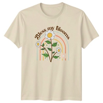 Bless My Blooms Damen T-Shirt Boho Blumen Gartenarbeit Muttertag Geschenk für Sie