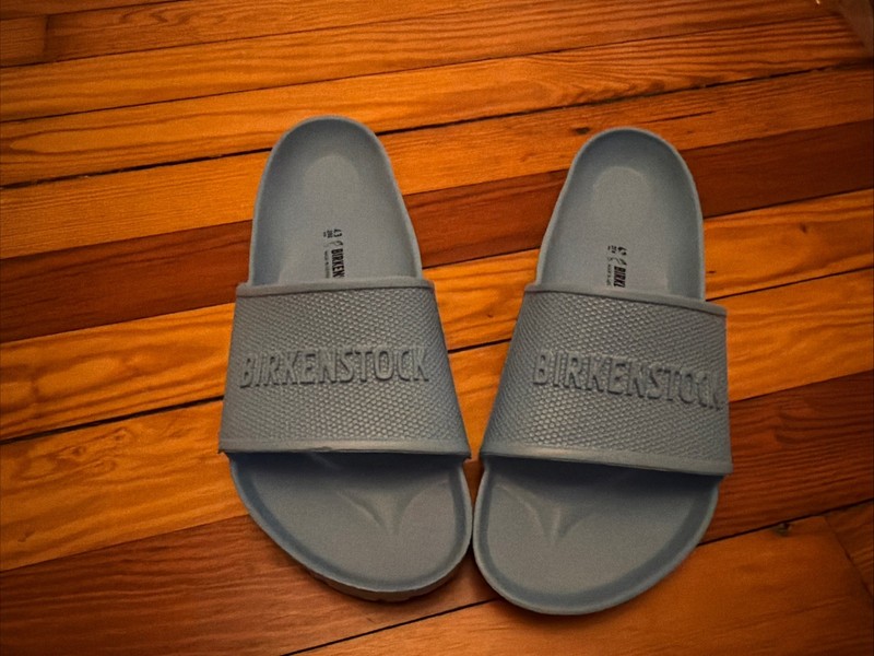 Birkenstock Barbados EVA Mens Size EU 43 10 / 10.5 Blue Slip On Slides Sandals