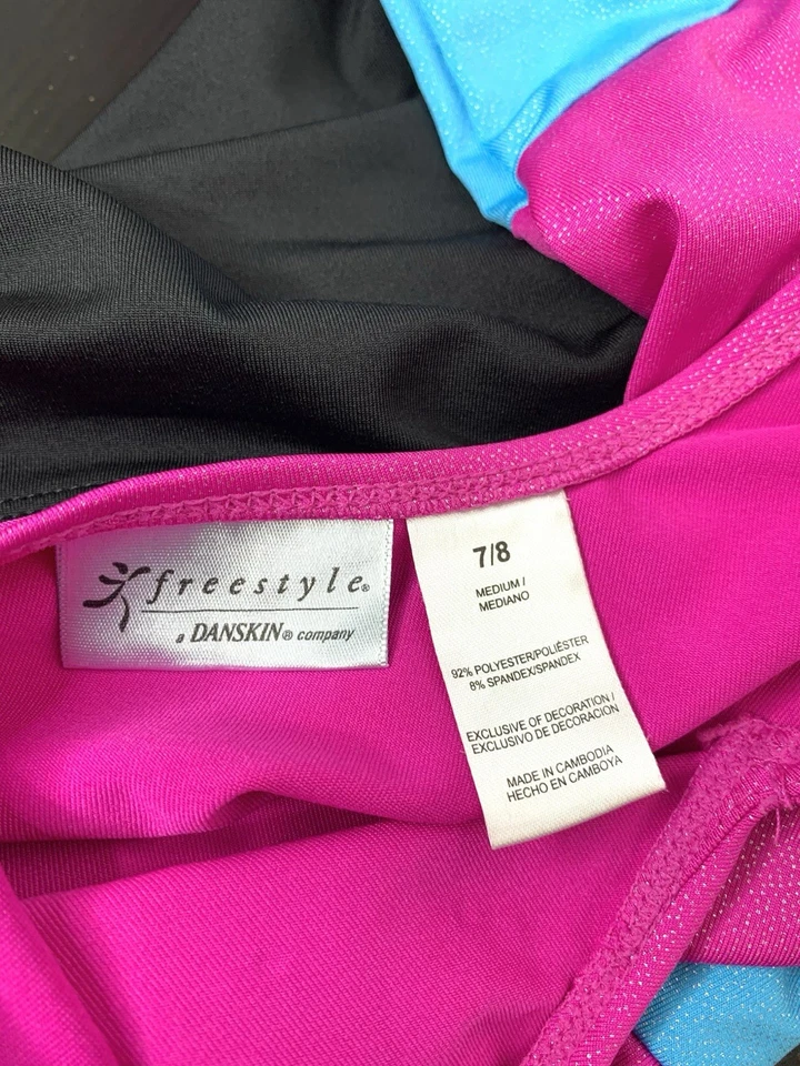 Leotardo estilo libre Danskin activo atlético gimnasia baile | niña talla 7/8 Foto 3 de 3
