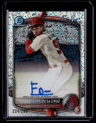 2025 Bowman Chrome #CPA-ED Elian De La Cruz 1st Bowman Sparkle Auto 224/299