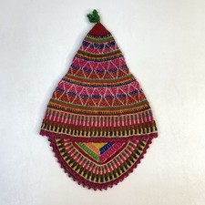 Hand Woven Peruvian Andes Andean Mountain Chullo Cap Colorful Vintage Peru